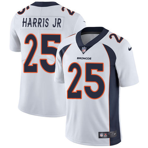 2019 men Denver Broncos 25 Harris Jr white Nike Vapor Untouchable Limited NFL Jersey